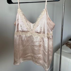 lacey satin top